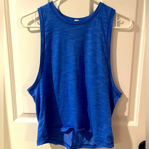 lululemon athletica Tops - Size 4 Blue Lululemon Cotton knit tank top!!
